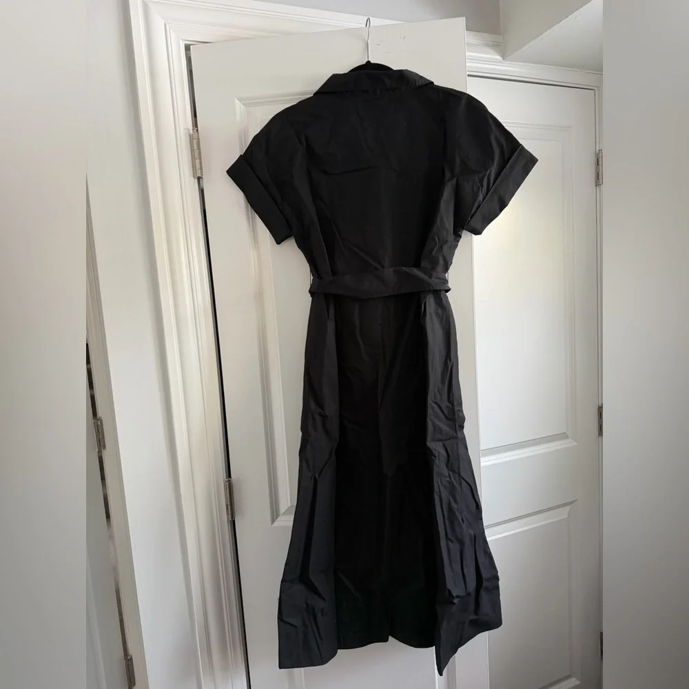 BR Tie Waist Midi Shirt Dress - Picture 4 of 5